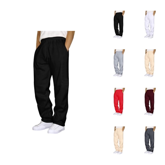 Sweat Pants for Mens 2026 Fashion Drawstring Elastic Waist Straight Leg Casual Pants Trousers with Pockets