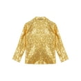 thumbnail image 3 of Aislor Kids Boys Shiny Sequins Suit Jacket Coat Blazer Formal Tuxedo for Wedding Pageant Birthday Party 6-16 Gold 10, 3 of 7