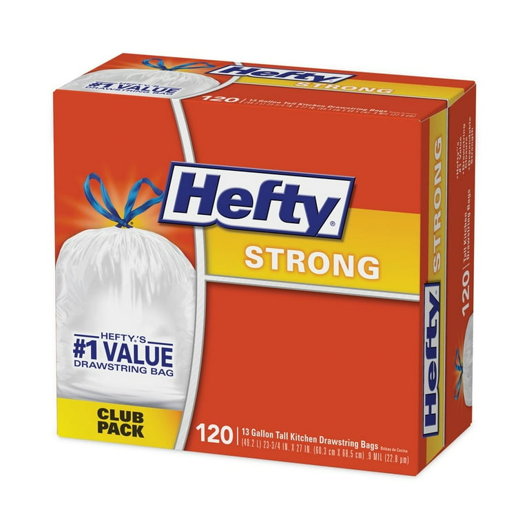 Strong Tall Kitchen Drawstring Bags, 13 gal, 0.9 mil, 24 Strong Tall Kitchen Drawstring Bags, 13 gal, 0.9 mil, 24