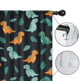 thumbnail image 4 of Blackout Kids Curtains,Black Dinosaurs Leaves Pattern Childrens Insulated Curtains Set Of 2,Bedroom Essentials,Toddler Room Decor 42"x63", 4 of 5