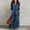 Dark Blue, variant on Blmnix Peplum Womens Dresses Western Dress Button Down Wrap Dress Petticoat Black Collared Long Sleeve Maxi Adaptable Casual Summer Dresses for Women L