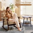 thumbnail image 6 of Timbernest Rocking Chair Accent Chair Reading Armchair for Living Room, Bedroom, Sunroom, Khaki, 6 of 9