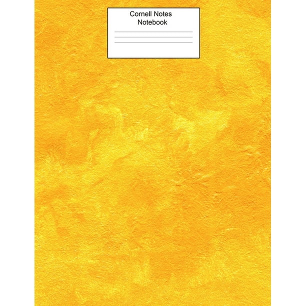 Cornell Notes Notebook Cute Yellow Cornell Notebook for Work, Class