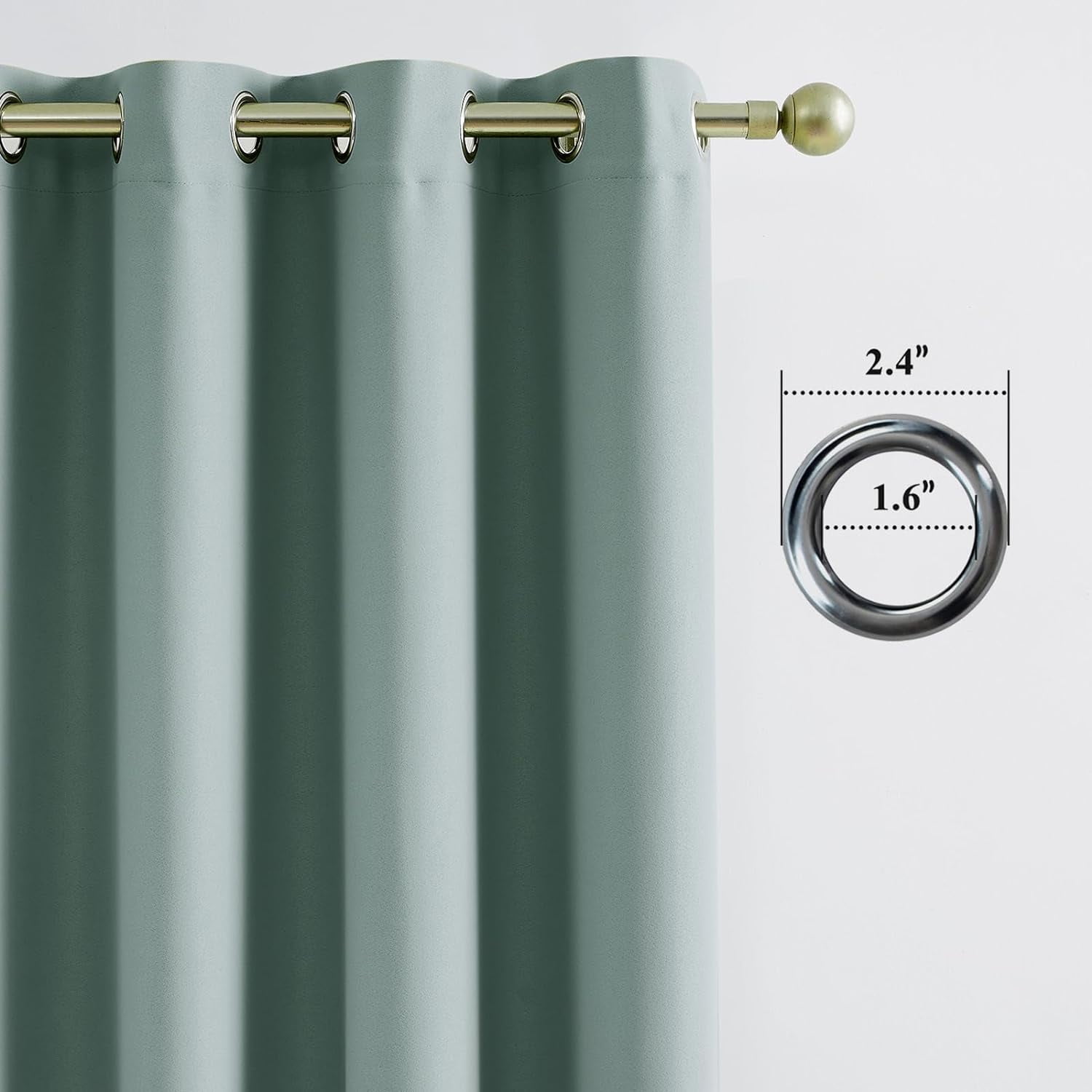 Blackout Curtains for Bedroom Cotton Textured Curtains 2 Panels Set Grommet Window Curtains for Living Room Thermal Insulated Privacy 100% Blackout Drapes