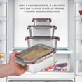 thumbnail image 4 of Modulo Steel Square 850 Container With Lock Lid - 800ml, Silver | Microwave & Oven Safe Lunch Box For School, Office Or Picnic Use - Light Weight, Airtight & Leakproof, 4 of 5