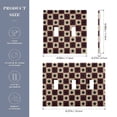 thumbnail image 2 of Yayeee Toggle Light Switch Wall Plate 3-Gang 6.37"x4.48" Decorative Outlet Cover, Checkered Stars Pattern, 2 of 7