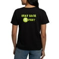 thumbnail image 2 of CafePress - Stay Back 6 Feet (Neon/Blkbg) T Shirt - Women's Traditional Fit Dark T-Shirt, 2 of 4
