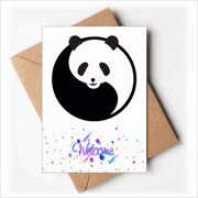Harmonize Positive Negative Panda Surroundings Welcome Back Greeting Cards Envelopes Blank