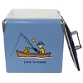 thumbnail image 2 of Leigh Country "Life Is Good" Metal 14 Qt Outdoor Cooler - Blue Jake Fishing, 2 of 7