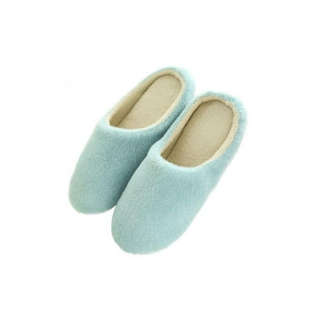 

Men & Women Plush Fleece Memory Foam Slippers Slip On House Shoes Indoor Outdoor