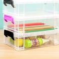 thumbnail image 6 of Clear Plastic Storage Box, 8.85X2.75X5.5inch Stackable Lidded Organizer Bin with Secure Latch, Durable Transparent Container for Home, Office, Pantry, Closet Organization, 6 of 7