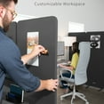 thumbnail image 6 of VIVO Dark Gray 72 x 66 inch Privacy Panel Office Partition, Cubicle Room Divider, 6 of 8
