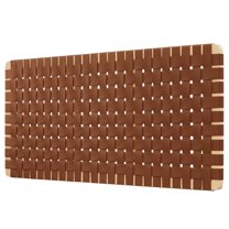 Headboard, Full Size, Brown Natural, Vegan Leather, Bedroom, Modern Contemporary HB36753