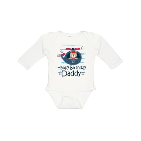 

Inktastic Happy Birthday Daddy Outfit Cute Boy Gift Baby Boy Long Sleeve Bodysuit