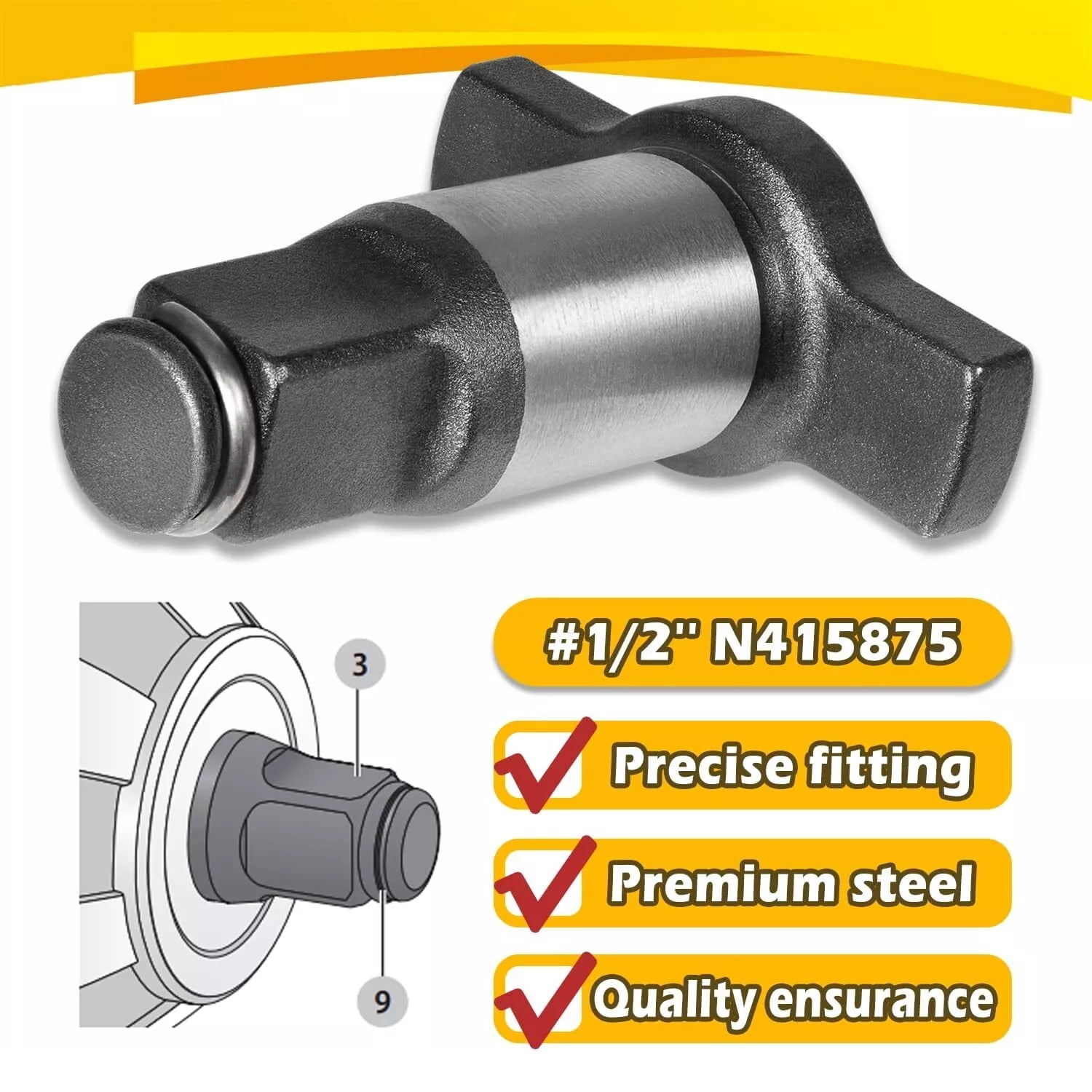 For 18V 20V MAX DCF899HB Impact Wrench Anvil Assembly 1/2''