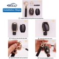 thumbnail image 4 of HSHDLDF for Mercedes Key Fob Cover, 3 Buttons Soft TPU Key Fob Protector with Leather Keychain Lanyard Fit for Mercedes Benz A B C E G R S M Class AMG Smart Key Fob Case Black Gold(BP-Bnz), 4 of 6
