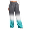 thumbnail image 2 of Baberdicy Jogger Sweatpants Print High Sweatpants Waist Pants Bottom Pockets Fit Jogger Sporty Trousers Athletic Women's Pants Wide Leg Pants A-Grey, 2 of 6