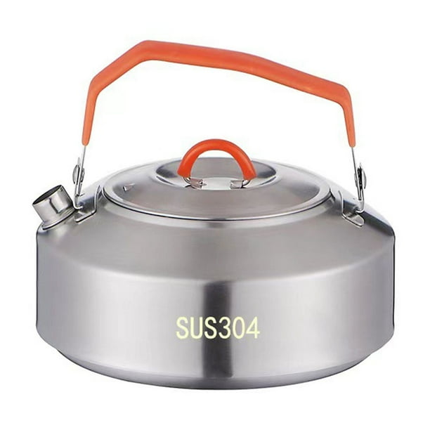 Wosthever L Hervidor de agua ligero y portátil para cocina, acero inoxidable resistente al calor y fácil de limpiar Cocina y Comedor 1L [con bolsa de almacenamiento