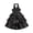 dress 111#Black, variant on oqasdz Girls Dresses Polka Dot Print V Neck Backless Elasitc Waist Cinching Tiered Flared Vintage Sunderss for Kids Youth Summer Dress