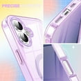 thumbnail image 6 of for iPhone 16 Plus Case, [Compatible with MagSafe] Full-Body Protection Anti-Scratch Case with Built-in Screen Protector, Front Cover TPU Frame Durable for iPhone 16 Plus Cover, Lightpurple, 6 of 6