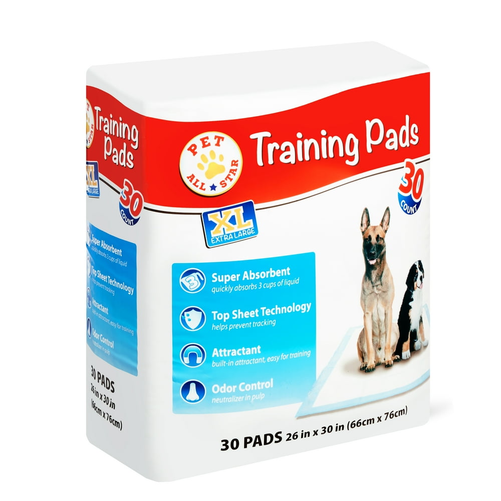 Pet All Star XL Training Pads, 26 in x 30 in, 30 Count