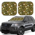 thumbnail image 2 of Uemuo Gnomes Playing in the Garden Printed 2 PCS Car Windshield Sun Shade, Auto Sun Heat and UV Rays Blocker, Foldable Automotive Front Window Sunshade Protector, 2 of 7