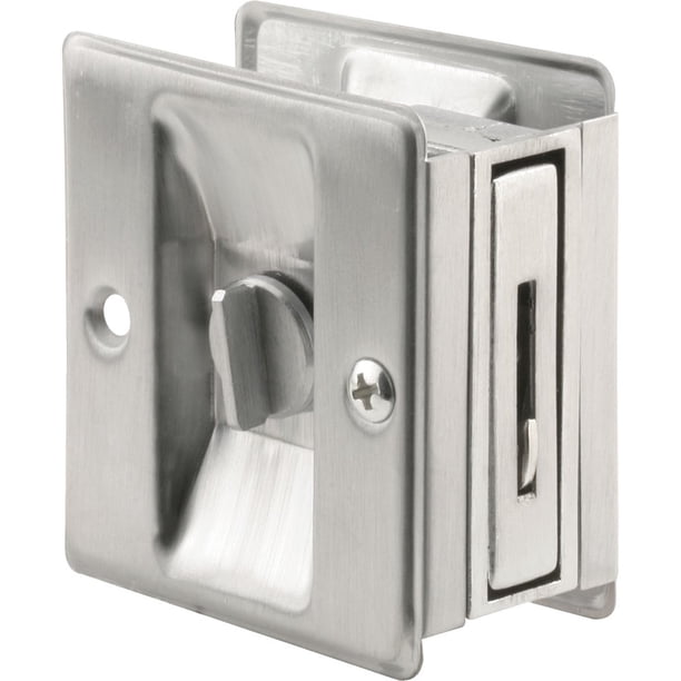 Cerradura de privacidad para puerta corrediza Prime-Line N 7161, cromo satinado