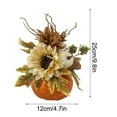 thumbnail image 5 of Mbvtdt Halloween Festival Large Pumpkin Ornament,Fall Thanksgiving Centerpieces for Tables,Pumpkin Centerpieces Table Decor with Artificial Sunflower,for DIY Crafts Kitchen,Autumn Mantel Party，B, 5 of 7