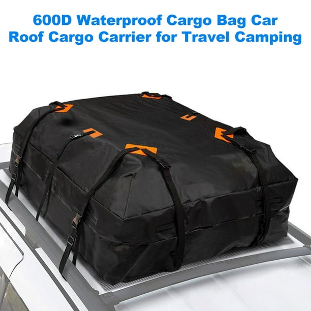 Sac de transport étanche 600D pour toit de voiture, sac de rangement  universel pour bagages, cube de rangement, 20 pieds cubes pour toutes les  voitures avec/sans porte-bagages 