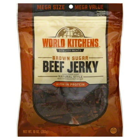 World Kitchens Natural Style Brown Sugar Beef Jerky, 10 Oz. - Walmart.com