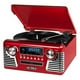 thumbnail image 1 of Tocadiscos Retro Bluetooth Victrola Haley Rojo con Centro Multimedia y Altavoces Integrados, 1 of 5