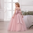 thumbnail image 4 of Fesfesfes Toddler Girls Dress Net Yarn Embroidery Rhinestone Solid Color Birthday Party Gown Long Dresses, 4 of 5
