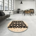 thumbnail image 4 of Ahgly Company Machine Washable Indoor Rectangle Abstract Dark Brown Area Rugs, 5' x 8', 4 of 7