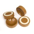 thumbnail image 2 of CB600 Furniture Wheel Caster Cups / Floor Protectors with Non Skid Rubber Grip (Set of 4 Grippers) 1-3/4 Inch - Caramel, Locks wheels into.., By Slipstick, 2 of 5