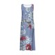 thumbnail image 5 of Vestido de Verano para las Mujeres sin Mangas Lino-Look Impreso Maxi, Suelto Fluido Y Vestido Sexy de Moda para las Mujeres, 5 of 5
