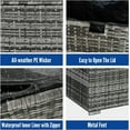 thumbnail image 5 of FHFO Rattan Wicker Deck Box, 120 Gallon Outdoor Patio Storage Box Waterproof, Outside Storage Bin for Patio Furniture Covers, Cushion Pillows, Towels, Garden Tools, Toys, Grey, 5 of 7