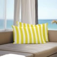 thumbnail image 3 of Lumbar Pillow Covers 20x12 Inch Set of 2, Yellow Striped Waterproof Outdoor Pillow Covers, Modern Farmhouse Yellow White Stripes Decorative Cushion Pillowcases for Couch, Sofa, Bed, Garden, Patio, 3 of 9