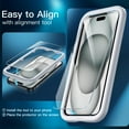 thumbnail image 7 of JETech 5 in 1 Case for iPhone 15 6.1-Inch with 2-Pack Each Tempered Glass Screen Protector and Camera Lens Protector, Non-Yellowing Shockproof Bumper Phone Cover (Black), 7 of 7