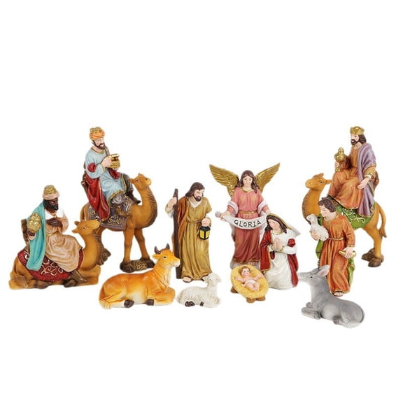 Sinyiin Christmas Nativity Figurines,Table Ornament Religious Christmas Decorations