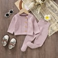 thumbnail image 6 of Sngxgn Girl's 2 Piece Outfits Button Front Long Sleeve and Shorts Set(Pink,74), 6 of 9