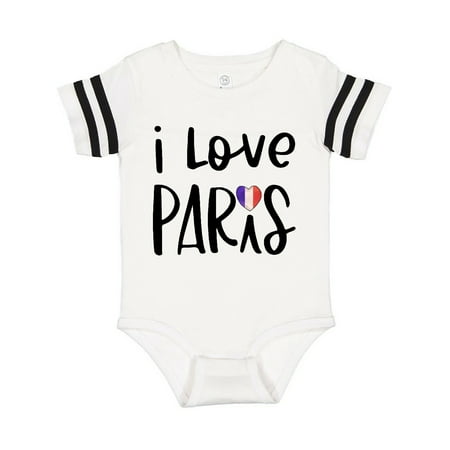 

Inktastic I Love Paris French Flag Heart Gift Baby Boy or Baby Girl Bodysuit