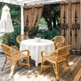 thumbnail image 2 of Farmhouse Brown Outdoor Curtains for Patio Waterproof,Windproof Privacy Curtains with Weighted Bottom,Rustic Wooden Historical Barn Door Plank Outside Drapes for Picnic Garage Yard 54"x108" 2 Panel, 2 of 8