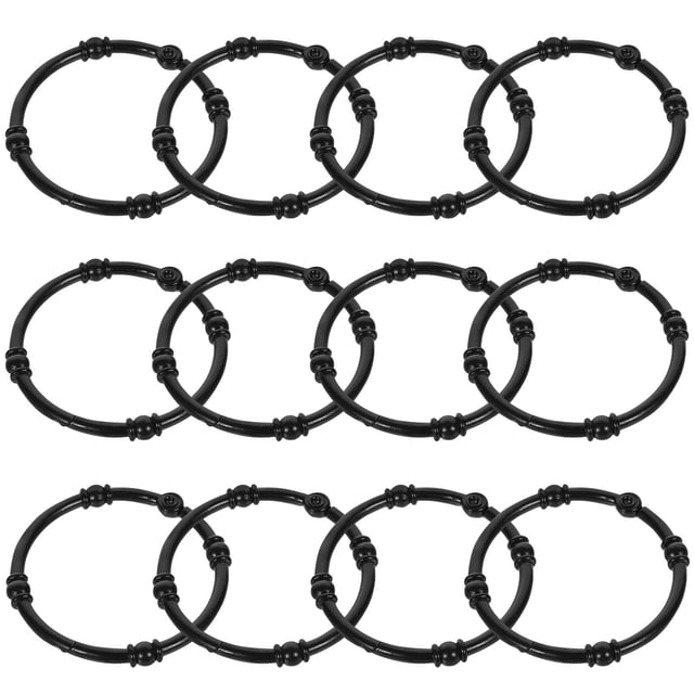 FENGGUIQU 12Ud Para De Material Zinc Resistente Color Negro