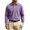 Purple, variant on UDAUDU Men's Casual Polo Shirts Long Sleeve Basic Thermal Pullover Tops | Soft,Stretchy,Comfy,Classic Collar,Button Up,Solid,Relaxed Fit,Golf Polo Shirts Khaki 3XL