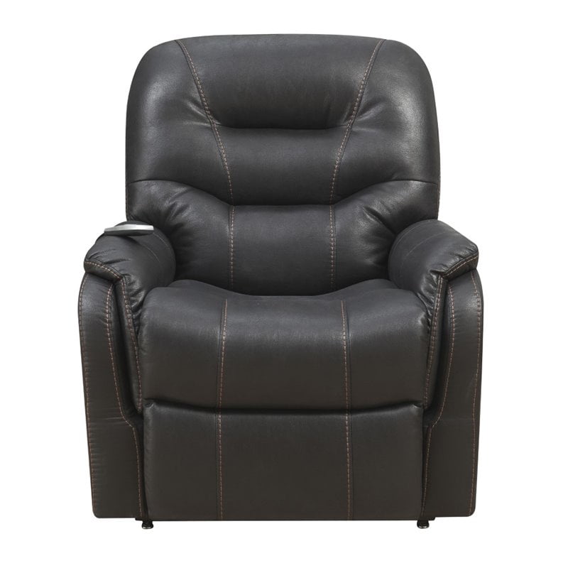 Beaumont Lane Heat and Massaging Lift Recliner in Black