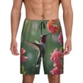 thumbnail image 3 of Lsque Humming Bird 1 Mens Sleep Pajama Shorts,Short Pajama Pants, Cotton Ultra-Soft Knit-X-Large, 3 of 9