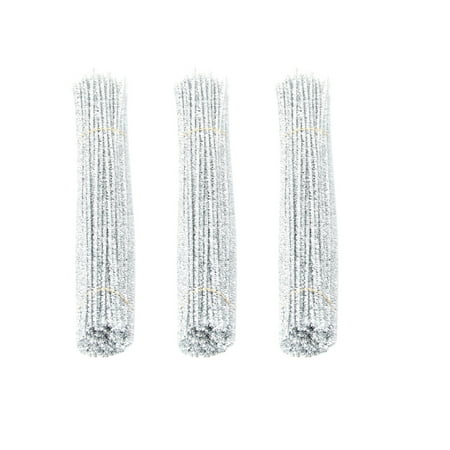

Rosarivae 300PCS DIY Twisted Sticks Delicate Twisting Glitter Rods Bendable Bars DIY Christmas Sticks (Silver)