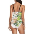 thumbnail image 4 of FcBaudy Womens Swimsuits One Piece Swimsuit Women Plus Size Swimsuit for Women Ladies Fashion Multicolor Pattern Print Bikini Back Cutout Sling Women Piece Swimsuit Women Swimsuit, 4 of 6