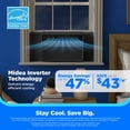 thumbnail image 6 of Midea 12,000 BTU Smart Inverter Window Air Conditioner, Cools Up to 550 Sq Ft, Wi‑Fi, Alexa & Google Assistant, Energy Star, Quiet AC, Remote, Black, 6 of 20