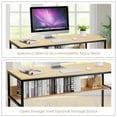 thumbnail image 6 of Costway 55'' Computer Desk Writing Table Workstation Home Office w/Bookshelf Natural, 6 of 11